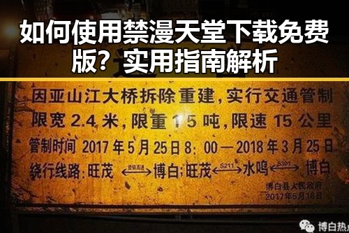 如何使用禁漫天堂下载免费版?实用指南解析