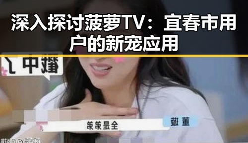 深入探讨菠萝TV：宜春市用户的新宠应用