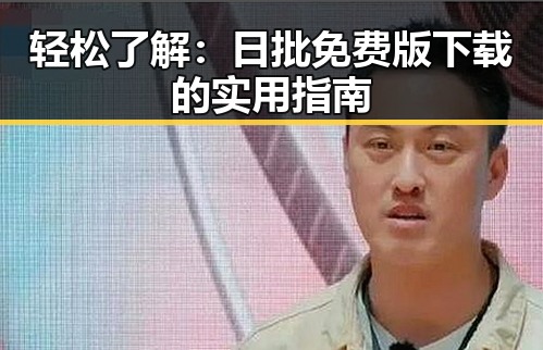 轻松了解：日批免费版下载的实用指南