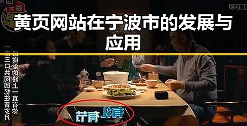 黄页网站在宁波市的发展与应用