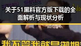 关于51黑料官方版下载的全面解析与现状分析