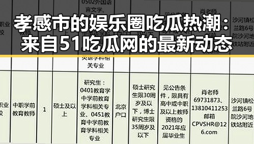 孝感市的娱乐圈吃瓜热潮：来自51吃瓜网的最新动态